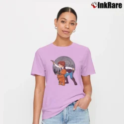 Women’s Star Wars Han Solo Chewbacca Winnie The Pooh Mashup Signature T-Shirt in light pink | Soft, Flattering Fit