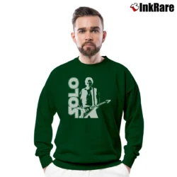 Men’s Star Wars Han Solo Guitar Graphic Crewneck Sweatshirt in forest green | Cozy Fabric, Clean Style