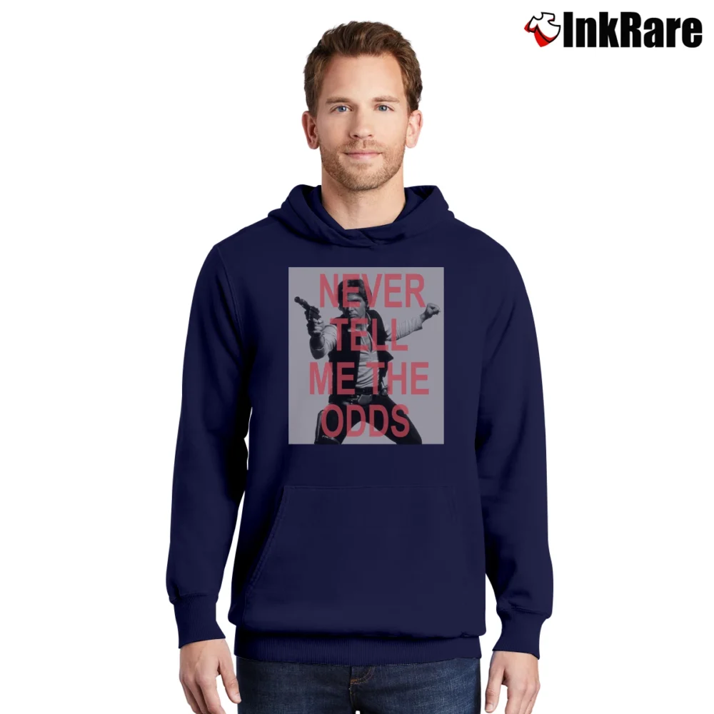 Men’s Star Wars Han Solo Never Tell Me The Odds Pullover Hoodie in navy | Cozy, Durable, Modern Fit