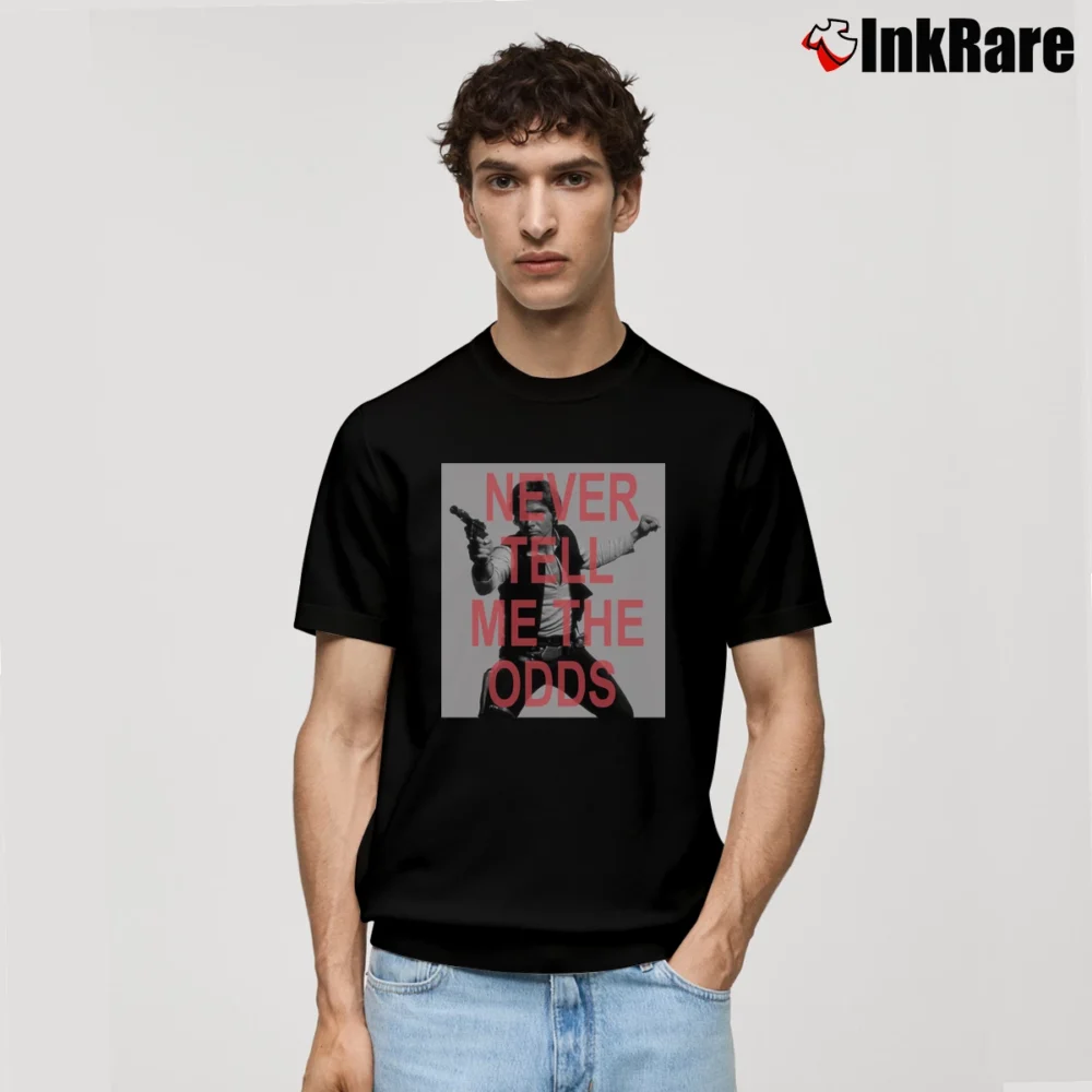 Men’s Star Wars Han Solo Never Tell Me The Odds Classic T-Shirt in black | Soft, Breathable Everyday Wear