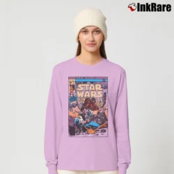 Women’s Star Wars Han Solo Retro Comic Cover Long-Sleeve Top in light pink | Sleek, Versatile, All-Season