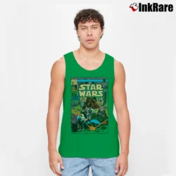 Men’s Star Wars Han Solo Retro Comic Cover Tank Top in irish green | Breathable, Active-Friendly Design