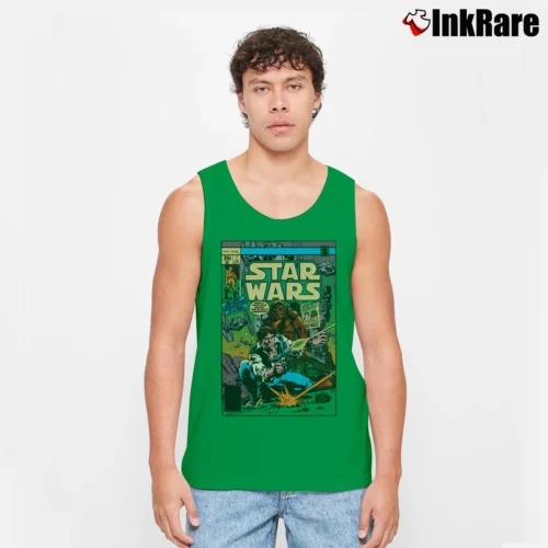 Star Wars Han Solo Retro Comic Cover Men’s Performance Tank in irish green – Lightweight Comfort Men’s Star Wars Han Solo Retro Comic Cover Tank Top in irish green | Breathable, Active-Friendly Design