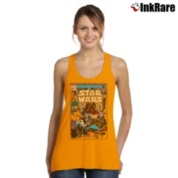 Women’s Star Wars Han Solo Retro Comic Cover Tank Top in orange | Lightweight, Movement-Friendly
