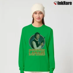 Women’s Star Wars Han Solo Sometimes I Amaze Myself Graphic Long-Sleeve Top in irish green | Sleek, Versatile, All-Season