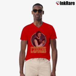 Men’s Star Wars Han Solo Sometimes I Amaze Myself Graphic V-Neck Tee in red | Sharp, Breathable, Everyday Staple