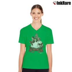 Women’s Star Wars Holiday Special Wookie Life Day V-Neck Tee in irish green | Chic Neckline, Soft Texture