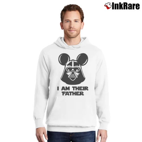 Star Wars I Am Their Father Darth Vader Disney Men’s Pullover Hoodie in white – Ultimate Warmth Men’s Star Wars I Am Their Father Darth Vader Disney Pullover Hoodie in white | Cozy, Durable, Modern Fit