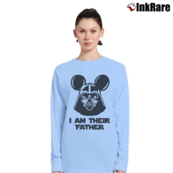 Women’s Star Wars I Am Their Father Darth Vader Disney Long-Sleeve Top in light blue | Sleek, Versatile, All-Season