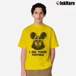 Men’s Star Wars I Am Their Father Darth Vader Disney Classic T-Shirt in yellow | Soft, Breathable Everyday Wear