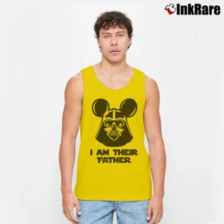 Men’s Star Wars I Am Their Father Darth Vader Disney Tank Top in yellow | Breathable, Active-Friendly Design