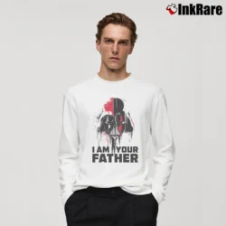 Men’s Star Wars I Am Your Father Official Dad Long-Sleeve Shirt in white | Sleek, Lightweight, Year-Round Wear