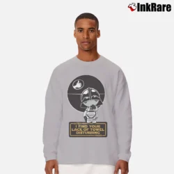 Men’s Star Wars I Find Your Lack Of Towel Disturbing Funny Long-Sleeve Shirt in sport grey | Sleek, Lightweight, Year-Round Wear