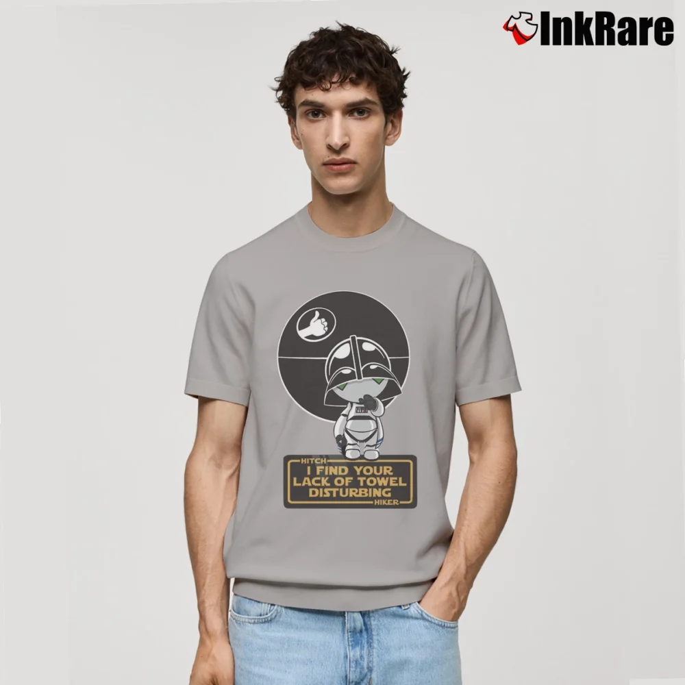 Men’s Star Wars I Find Your Lack Of Towel Disturbing Funny Classic T-Shirt in sport grey | Soft, Breathable Everyday Wear