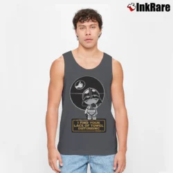 Men’s Star Wars I Find Your Lack Of Towel Disturbing Funny Tank Top in charcoal | Breathable, Active-Friendly Design