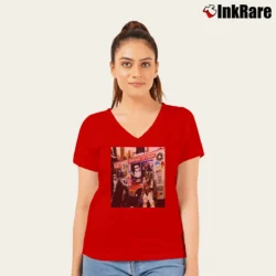 Women’s Star Wars Imperial Ice Cream Funny Parody V-Neck Tee in red | Chic Neckline, Soft Texture