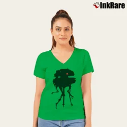 Women’s Star Wars Imperial Probe Droid Empire V-Neck Tee in irish green | Chic Neckline, Soft Texture