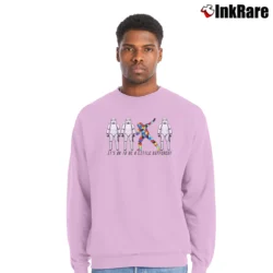 Men’s Star Wars It's Ok To Be A Little Different Autism Awareness Stormtrooper Puzzle Crewneck Sweatshirt in light pink | Cozy Fabric, Clean Style