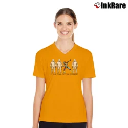 Women’s Star Wars It's Ok To Be A Little Different Autism Awareness Stormtrooper Puzzle V-Neck Tee in orange | Chic Neckline, Soft Texture