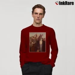 Men’s Star Wars Jar Jar Binks American Binks Inspired Long-Sleeve Shirt in maroon | Sleek, Lightweight, Year-Round Wear