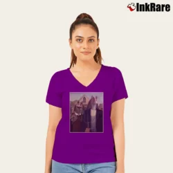 Women’s Star Wars Jar Jar Binks American Binks Inspired V-Neck Tee in purple | Chic Neckline, Soft Texture