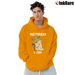Men’s Star Wars Jedi Master Baby Yoda Retired I Am Gift Funny Pullover Hoodie in orange | Cozy, Durable, Modern Fit