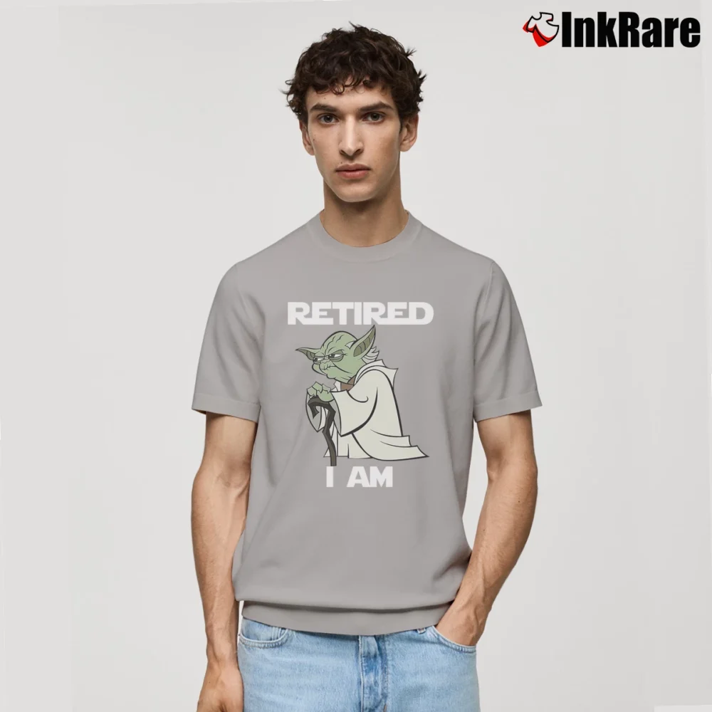Men’s Star Wars Jedi Master Baby Yoda Retired I Am Gift Funny Classic T-Shirt in sport grey | Soft, Breathable Everyday Wear