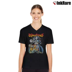 Women’s Star Wars Kanji Poster Graphic V-Neck Tee in black | Chic Neckline, Soft Texture