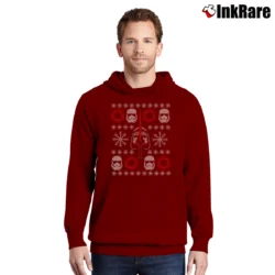 Men’s Star Wars Kylo Ren Merry Christmas Stormtrooper Pullover Hoodie in maroon | Cozy, Durable, Modern Fit