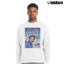 Men’s Star Wars Lando Calrissian Crewneck Sweatshirt in white | Cozy Fabric, Clean Style