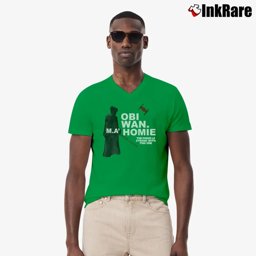 Men’s Star Wars Mahomes V-Neck Tee in irish green | Sharp, Breathable, Everyday Staple