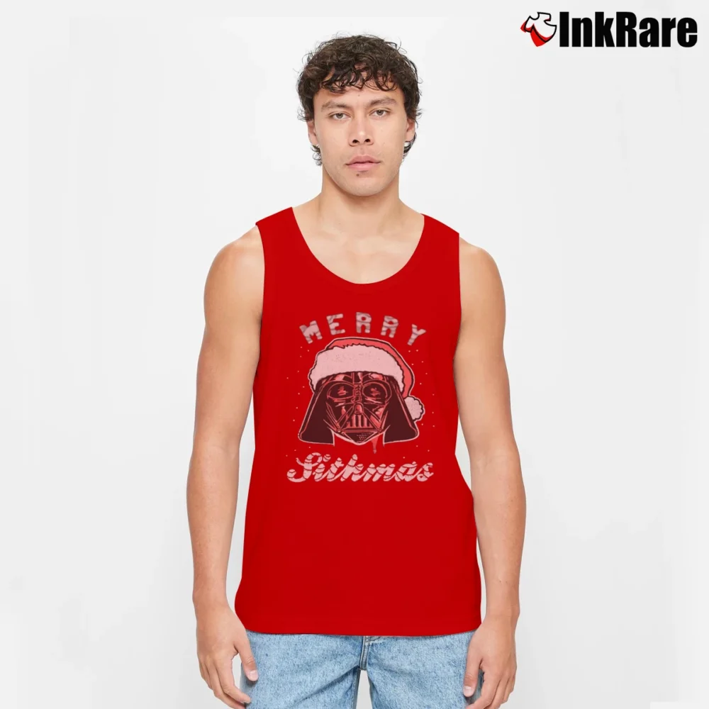 Men’s Star Wars Merry Sithmas Holiday Tank Top in red | Breathable, Active-Friendly Design