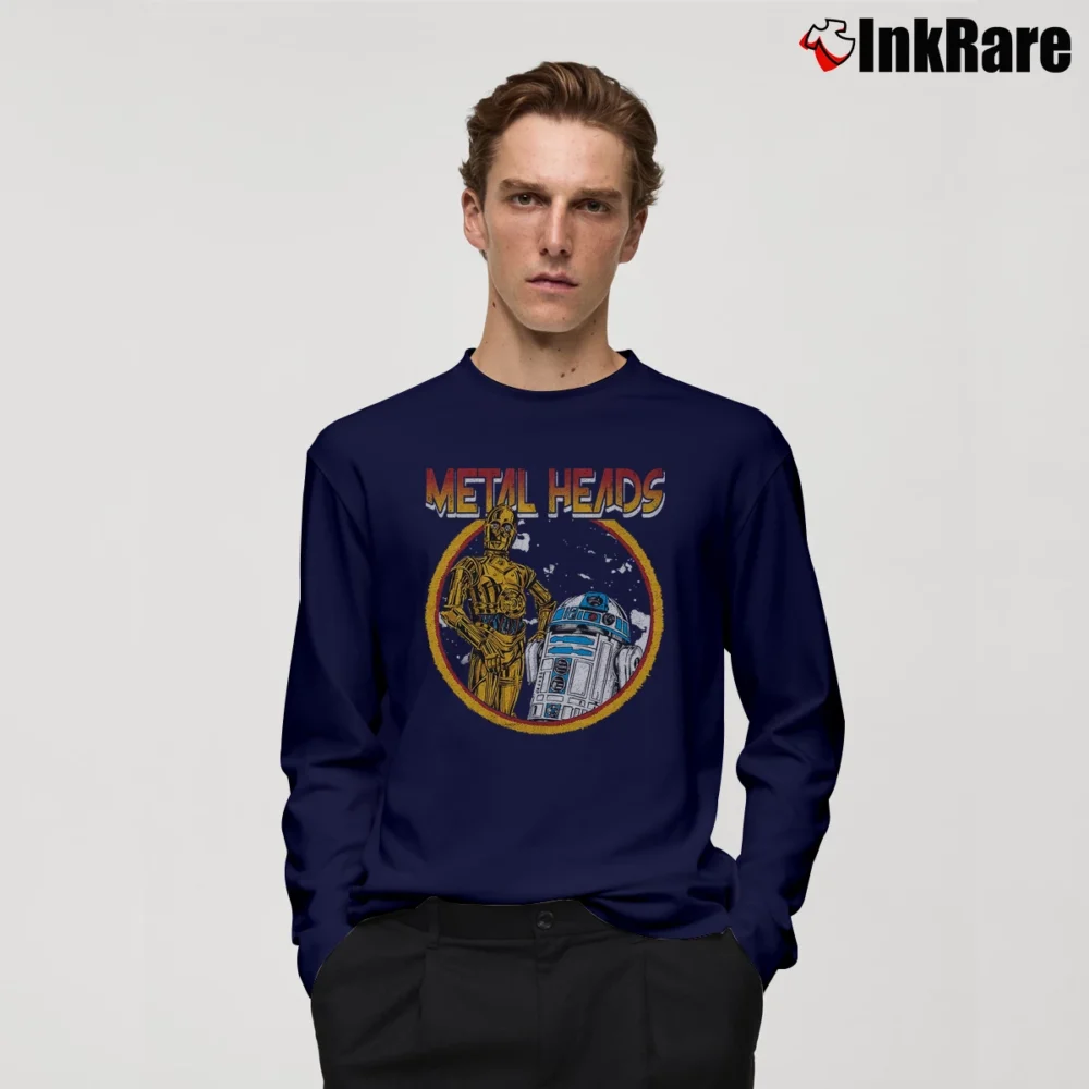 Men’s Star Wars Metal Heads Long-Sleeve Shirt in navy | Sleek, Lightweight, Year-Round Wear