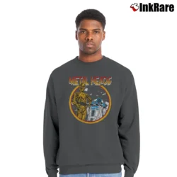 Men’s Star Wars Metal Heads Crewneck Sweatshirt in charcoal | Cozy Fabric, Clean Style