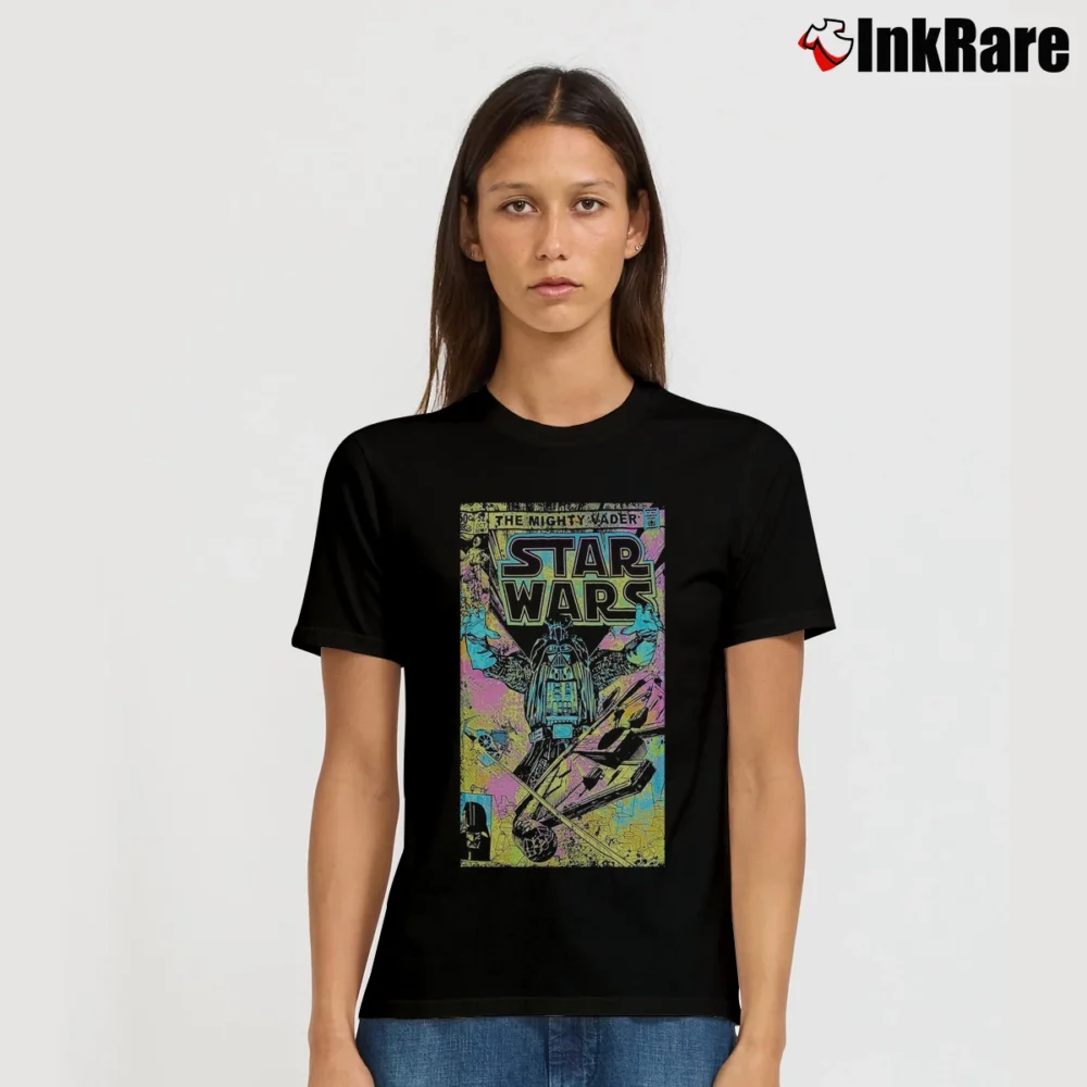 Women’s Star Wars Mighty Vader Looming Signature T-Shirt in black | Soft, Flattering Fit
