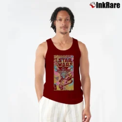 Men’s Star Wars Mighty Vader Looming Tank Top in maroon | Breathable, Active-Friendly Design