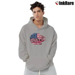 Men’s Star Wars Millennium Falcon Da Vinci Sketch USA Flag Pullover Hoodie in sport grey | Cozy, Durable, Modern Fit