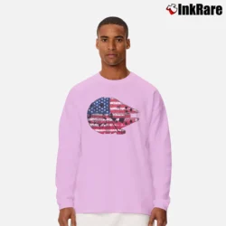Men’s Star Wars Millennium Falcon Da Vinci Sketch USA Flag Long-Sleeve Shirt in light pink | Sleek, Lightweight, Year-Round Wear
