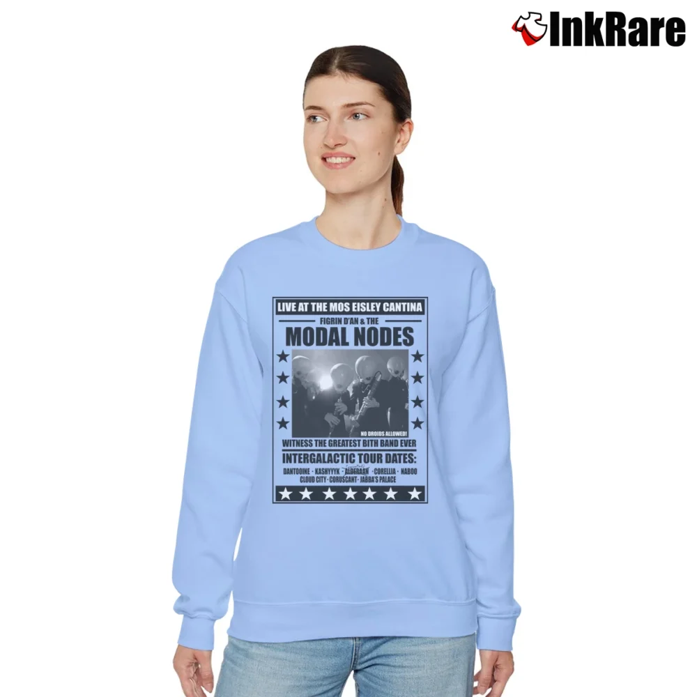 Women’s Star Wars Modal Nodes Ringer Style Relaxed Sweatshirt in light blue | Soft, Laid-Back Vibe