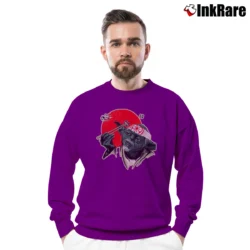 Men’s Star Wars Mr Miyagi Jedi Master Parody Karate Crewneck Sweatshirt in purple | Cozy Fabric, Clean Style