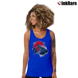 Women’s Star Wars Mr Miyagi Jedi Master Parody Karate Tank Top in royal blue | Lightweight, Movement-Friendly