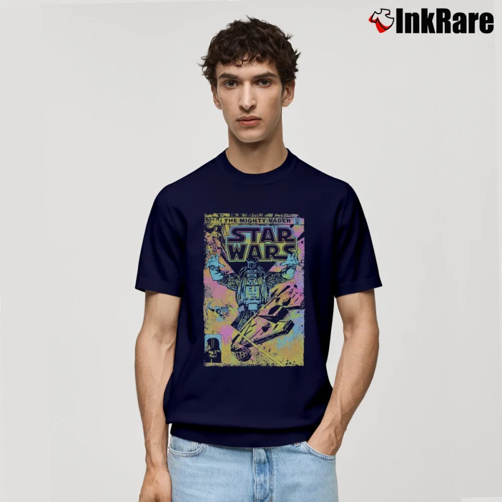 Men’s Star Wars Neon Graphic Classic T-Shirt in navy | Soft, Breathable Everyday Wear