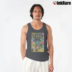Men’s Star Wars Neon Graphic Tank Top in charcoal | Breathable, Active-Friendly Design