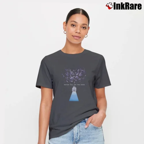 Star Wars Never Tell Me The Odds Mens Graphic Women’s Signature Tee in charcoal – Effortless Style Women’s Star Wars Never Tell Me The Odds Mens Graphic Signature T-Shirt in charcoal | Soft, Flattering Fit