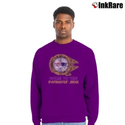 Men’s Star Wars New England Patriots Come To The Dark Side Crewneck Sweatshirt in purple | Cozy Fabric, Clean Style