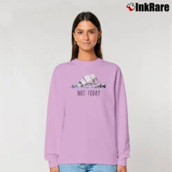 Women’s Star Wars Not Today Funny Quote Classic Relaxed Sweatshirt in light pink | Soft, Laid-Back Vibe