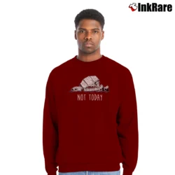 Men’s Star Wars Not Today Funny Quote Crewneck Sweatshirt in maroon | Cozy Fabric, Clean Style