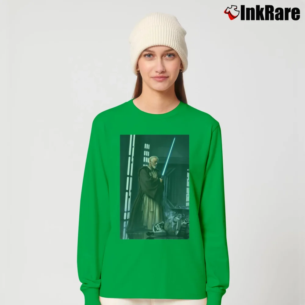 Women’s Star Wars Obi Wan Kenobi Lightsaber Graphic Long-Sleeve Top in irish green | Sleek, Versatile, All-Season