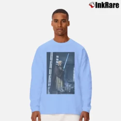 Men’s Star Wars Obi Wan Kenobi Lightsaber Graphic Long-Sleeve Shirt in light blue | Sleek, Lightweight, Year-Round Wear