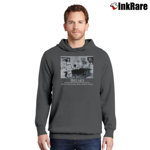 Star Wars Ping Pong Breaks Even The Dark Side Men’s Pullover Hoodie in charcoal – Ultimate Warmth Men’s Star Wars Ping Pong Breaks Even The Dark Side Pullover Hoodie in charcoal | Cozy, Durable, Modern Fit